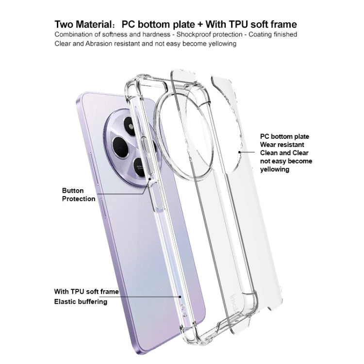 For Redmi 14C 4G / 14R 5G IMAK Space Shield PC + TPU Airbag Shockproof Phone Case - Transparent