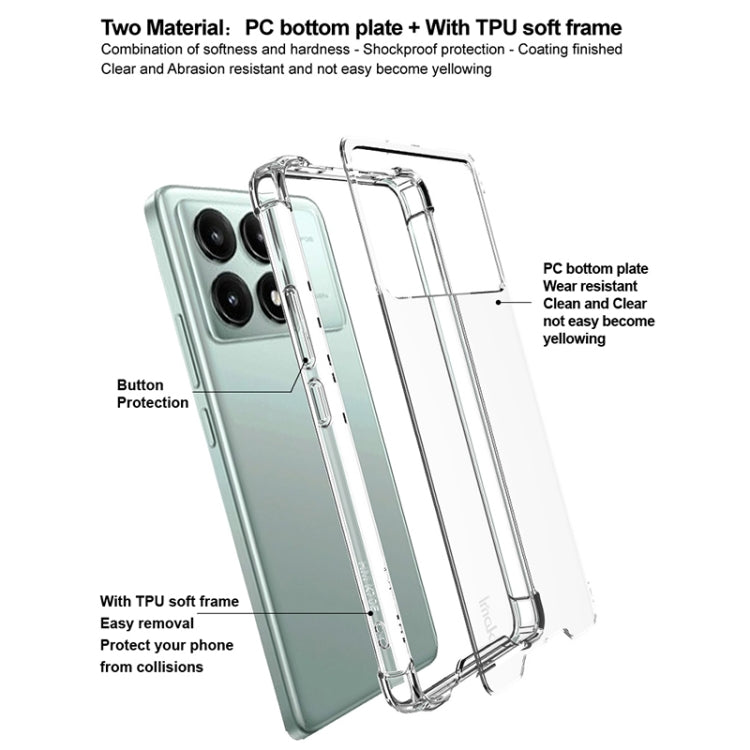 For Xiaomi POCO X6 Pro 5G IMAK Space Shield PC + TPU Airbag Shockproof Phone Case - Transparent