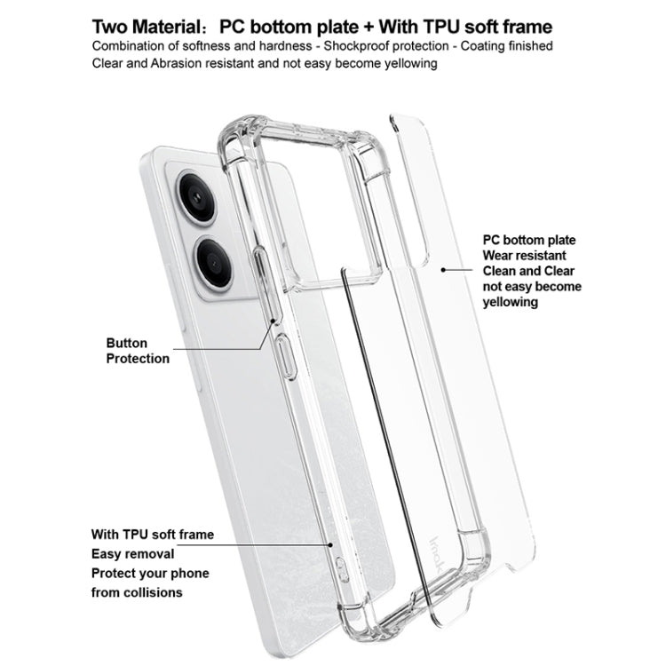 For Xiaomi POCO X6 5G IMAK Space Shield PC + TPU Airbag Shockproof Phone Case - Transparent