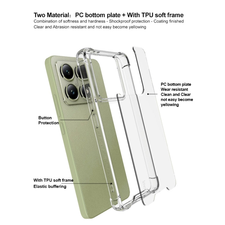 For Xiaomi 14T IMAK Space Shield PC + TPU Airbag Shockproof Phone Case - Transparent