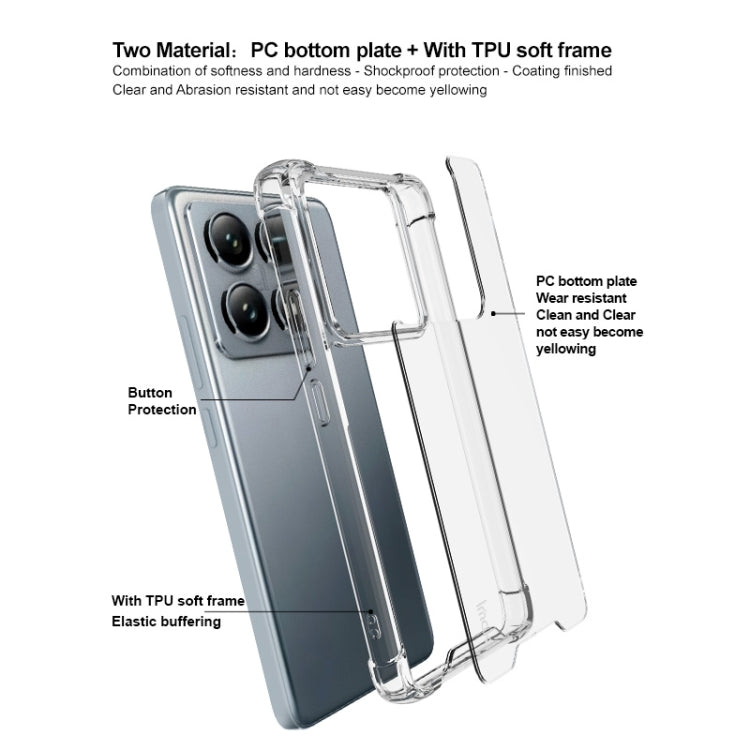 For Xiaomi 14T Pro IMAK Space Shield PC + TPU Airbag Shockproof Phone Case - Transparent
