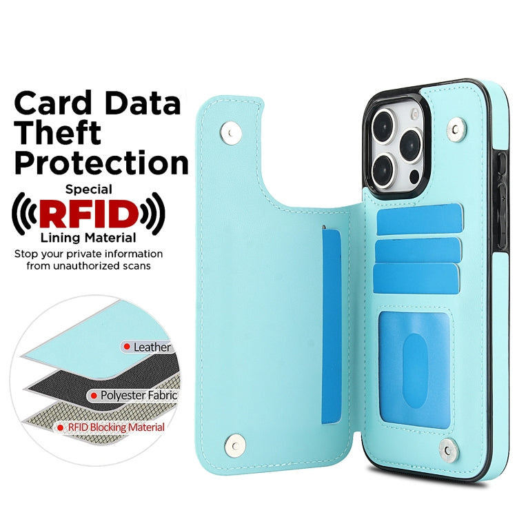 For iPhone 16 Pro Double Buckle Rhombic PU Leather Phone Case