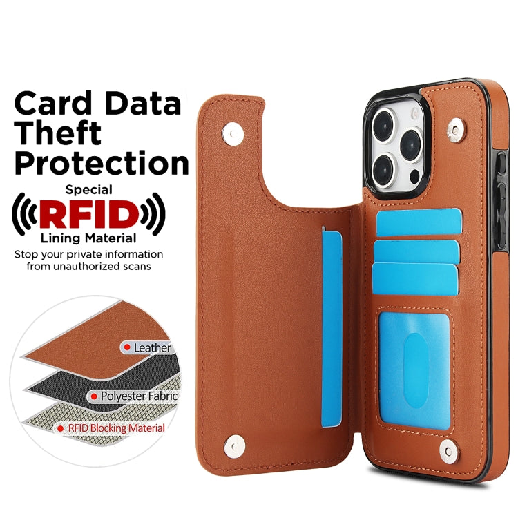 For iPhone 16 Pro Double Buckle Rhombic PU Leather Phone Case