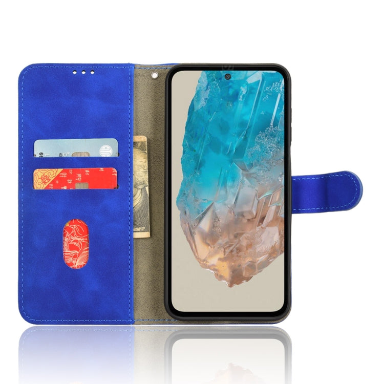 For Samsung Galaxy M35 Skin Feel Magnetic Flip Leather Phone Case