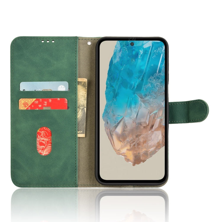 For Samsung Galaxy M35 Skin Feel Magnetic Flip Leather Phone Case