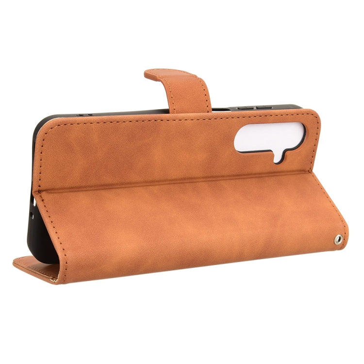 For Samsung Galaxy M35 Skin Feel Magnetic Flip Leather Phone Case
