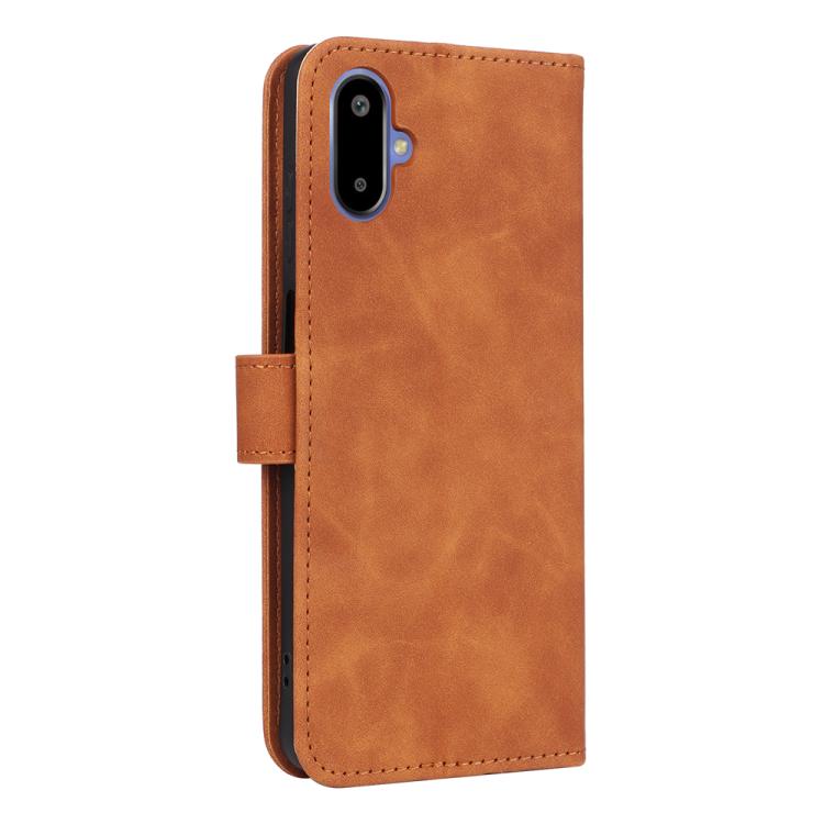 For Samsung Galaxy M06 5G / F06 5G Skin Feel Magnetic Flip Leather Phone Case