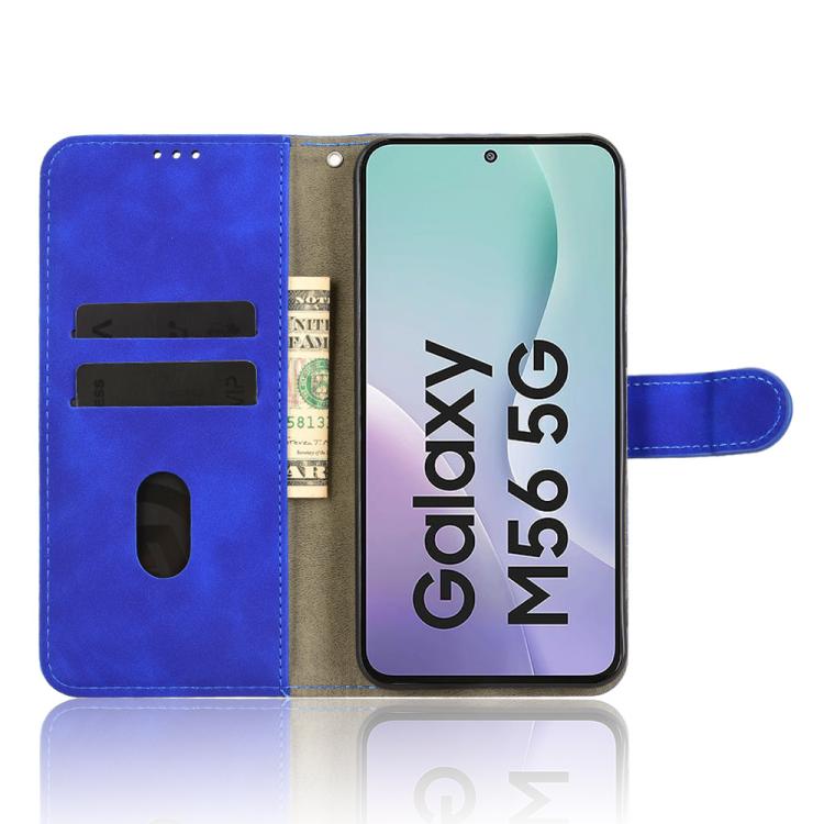 For Samsung Galaxy M56 5G Skin Feel Magnetic Flip Leather Phone Case