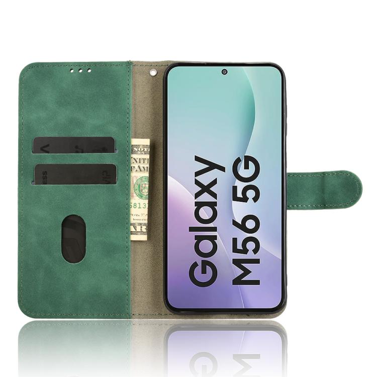 For Samsung Galaxy M56 5G Skin Feel Magnetic Flip Leather Phone Case