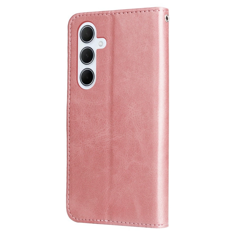 For Samsung Galaxy M35 Fashion Calf Texture Zipper Leather Phone Case