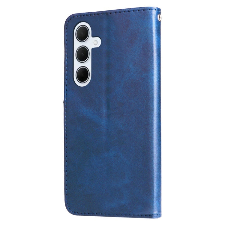 For Samsung Galaxy M35 Fashion Calf Texture Zipper Leather Phone Case