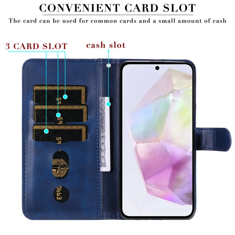 For Samsung Galaxy M35 Fashion Calf Texture Zipper Leather Phone Case