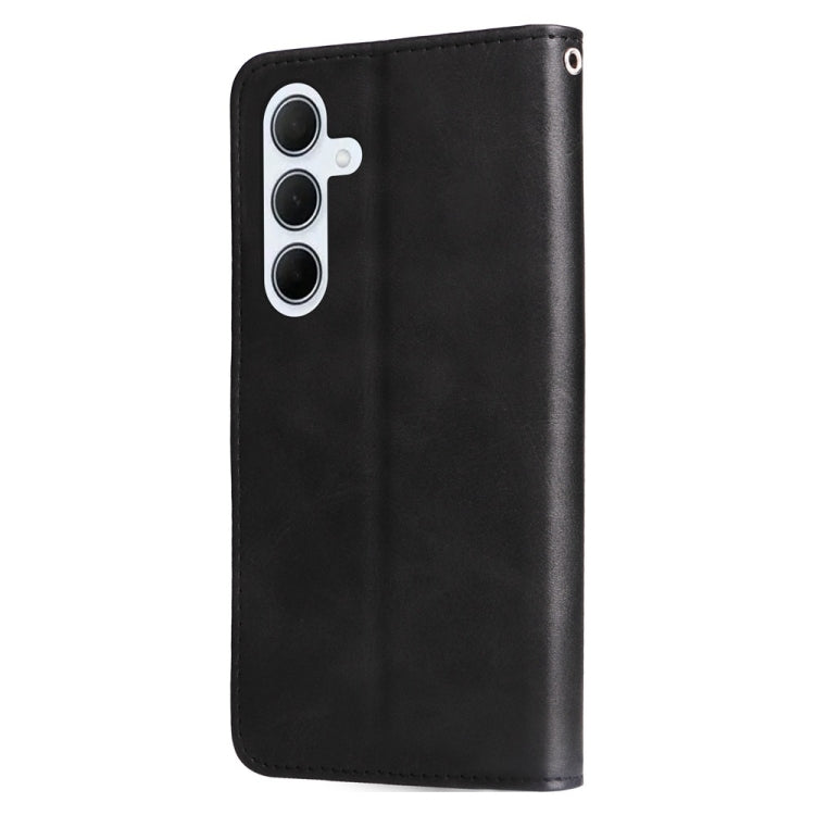 For Samsung Galaxy M35 Fashion Calf Texture Zipper Leather Phone Case