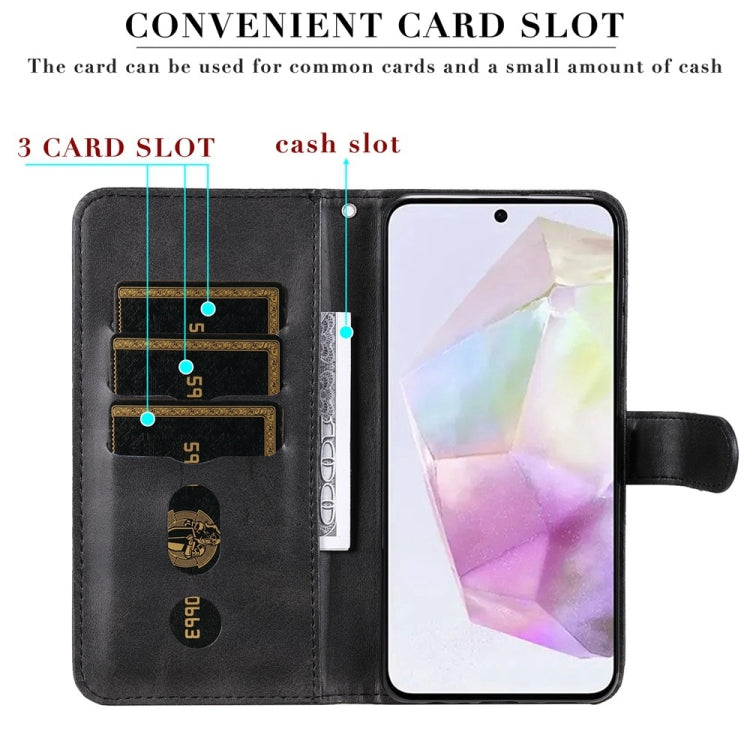 For Samsung Galaxy M35 Fashion Calf Texture Zipper Leather Phone Case