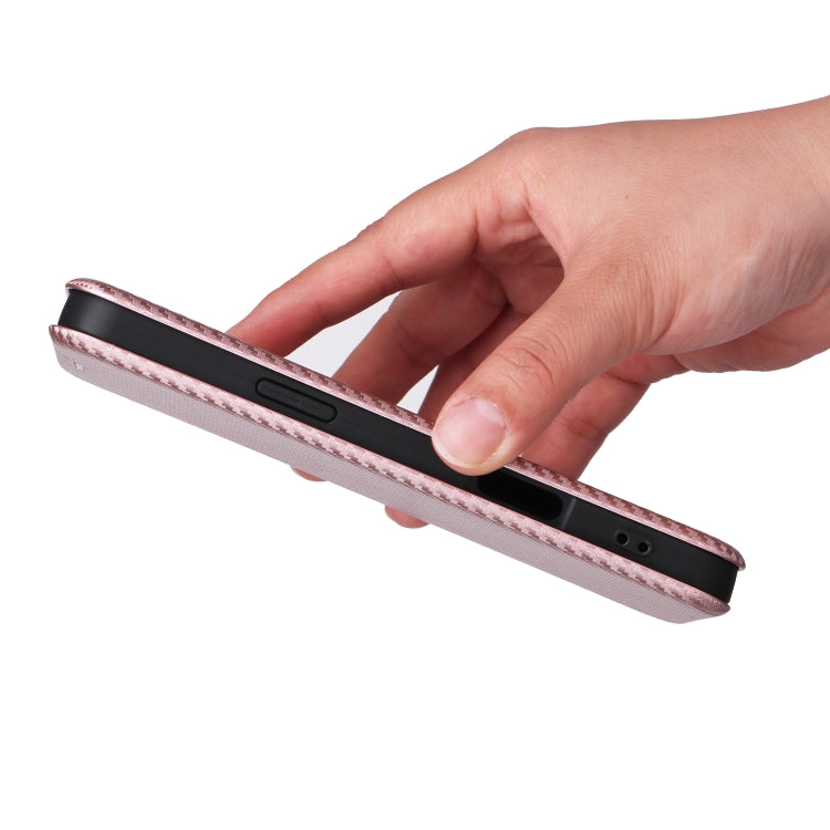 For iPhone 16 Plus Carbon Fiber Texture Flip Leather Phone Case