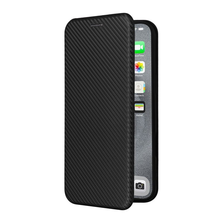 For iPhone 16 Pro Carbon Fiber Texture Flip Leather Phone Case