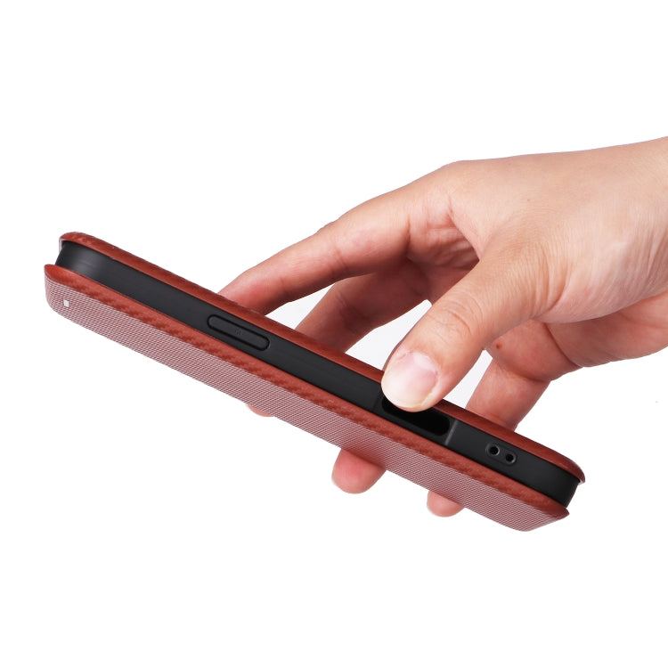 For iPhone 16 Pro Carbon Fiber Texture Flip Leather Phone Case