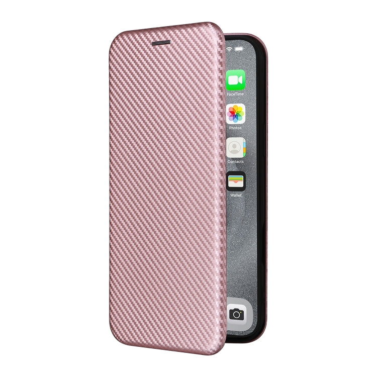 For iPhone 16 Pro Carbon Fiber Texture Flip Leather Phone Case