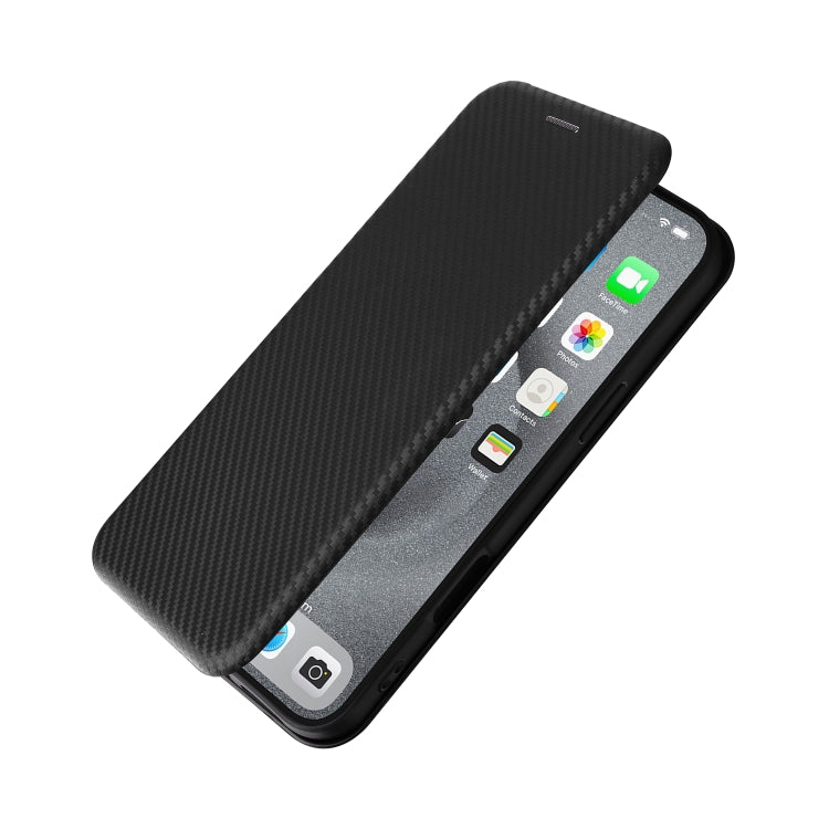 For iPhone 16 Pro Max Carbon Fiber Texture Flip Leather Phone Case