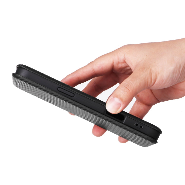 For iPhone 16 Pro Max Carbon Fiber Texture Flip Leather Phone Case