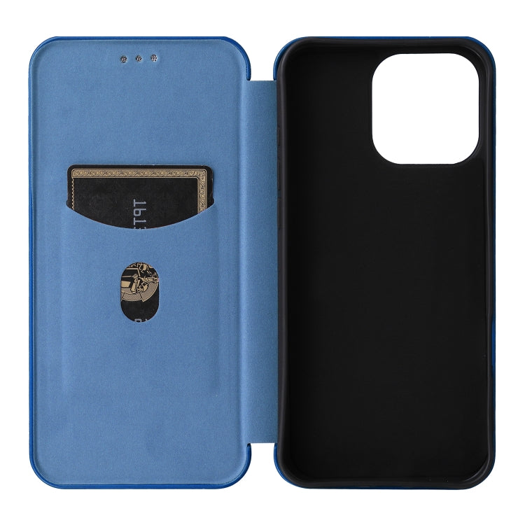 For iPhone 16 Pro Max Carbon Fiber Texture Flip Leather Phone Case