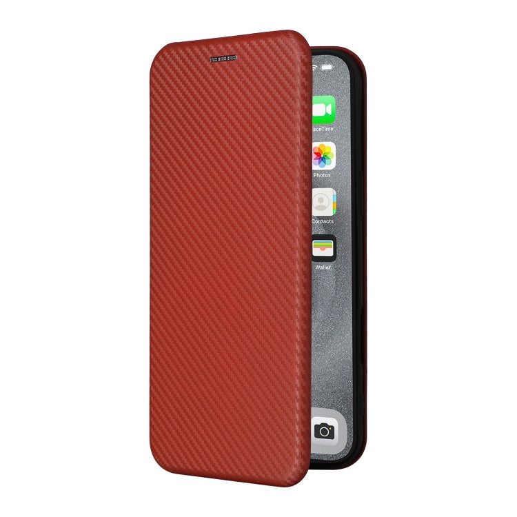For iPhone 16 Pro Max Carbon Fiber Texture Flip Leather Phone Case