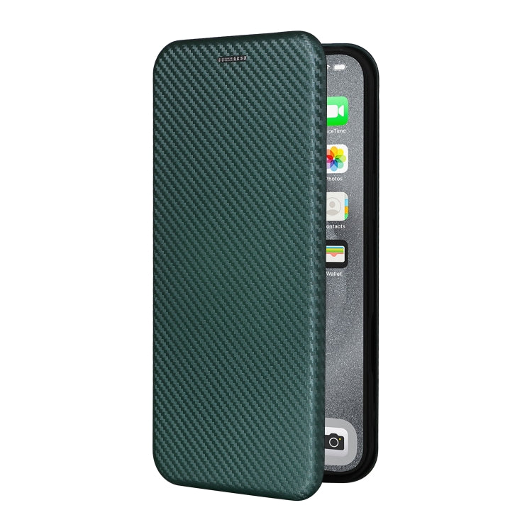 For iPhone 16 Pro Max Carbon Fiber Texture Flip Leather Phone Case