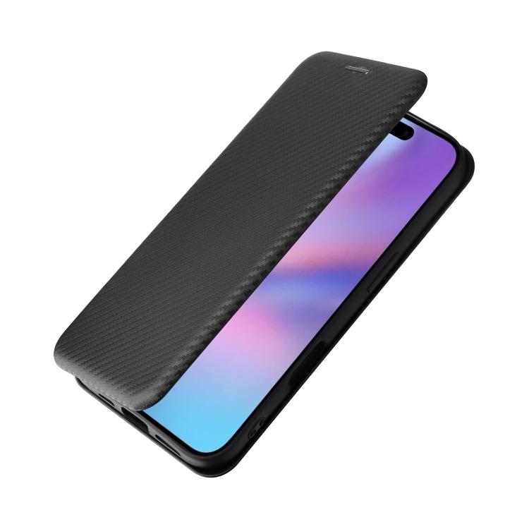 For iPhone 17 Carbon Fiber Texture Flip Leather Phone Case
