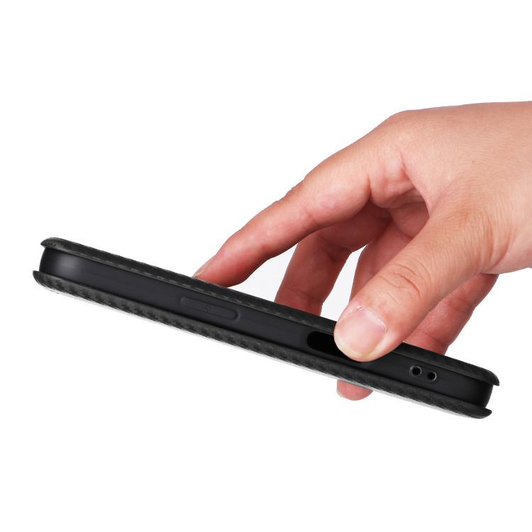 For iPhone 17 Carbon Fiber Texture Flip Leather Phone Case