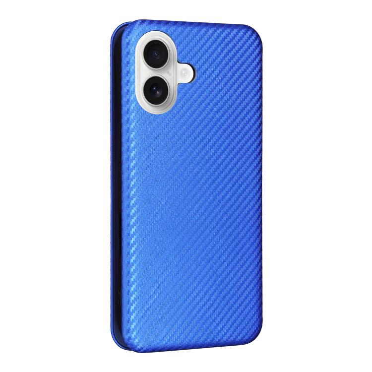 For iPhone 17 Carbon Fiber Texture Flip Leather Phone Case