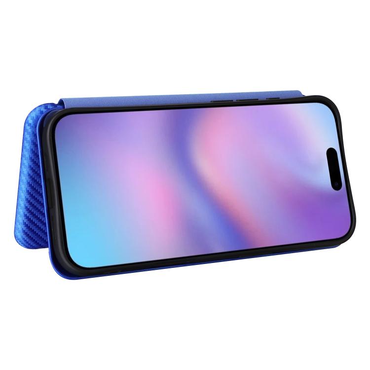 For iPhone 17 Carbon Fiber Texture Flip Leather Phone Case