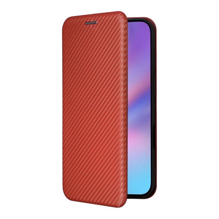 For iPhone 17 Carbon Fiber Texture Flip Leather Phone Case