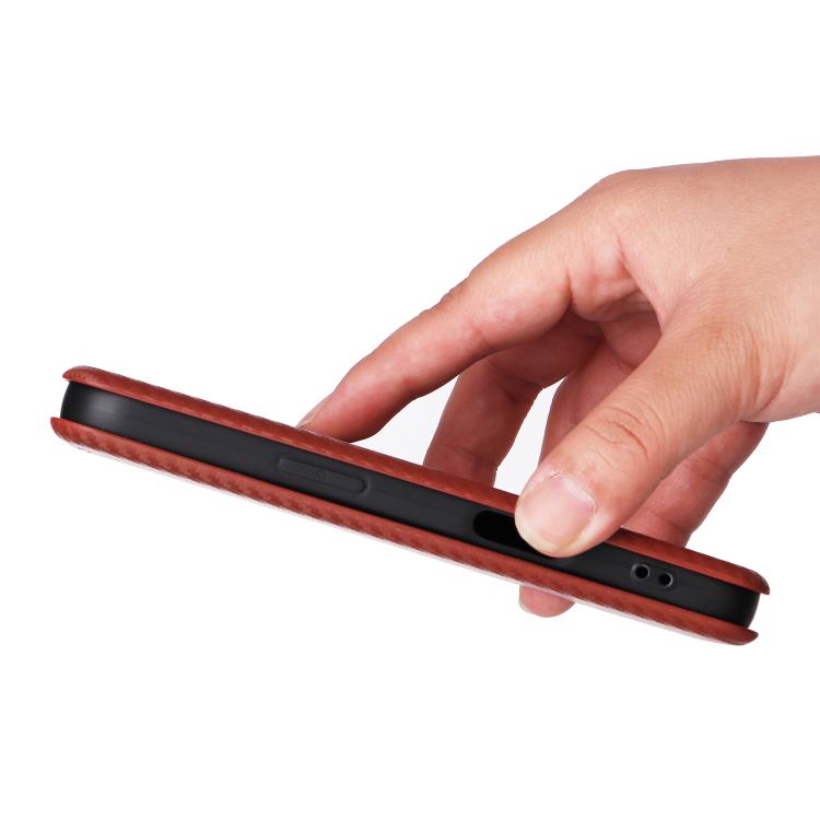 For iPhone 17 Carbon Fiber Texture Flip Leather Phone Case