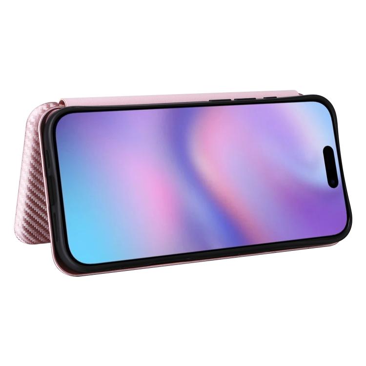 For iPhone 17 Carbon Fiber Texture Flip Leather Phone Case
