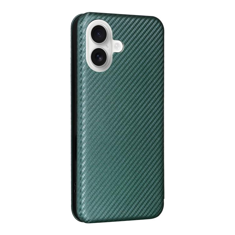 For iPhone 17 Carbon Fiber Texture Flip Leather Phone Case