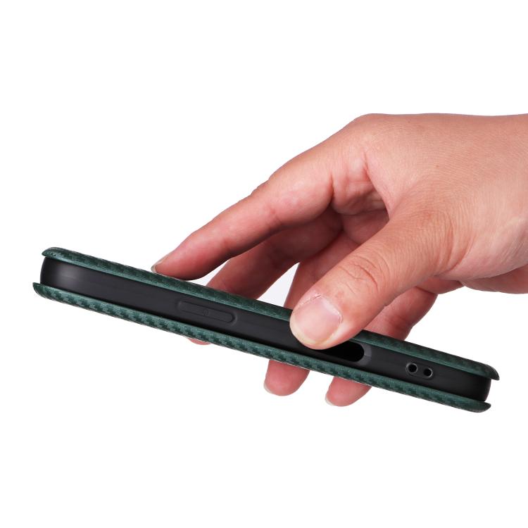 For iPhone 17 Carbon Fiber Texture Flip Leather Phone Case