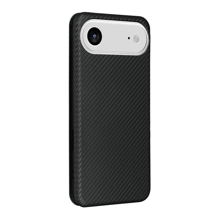 For iPhone Air Carbon Fiber Texture Flip Leather Phone Case