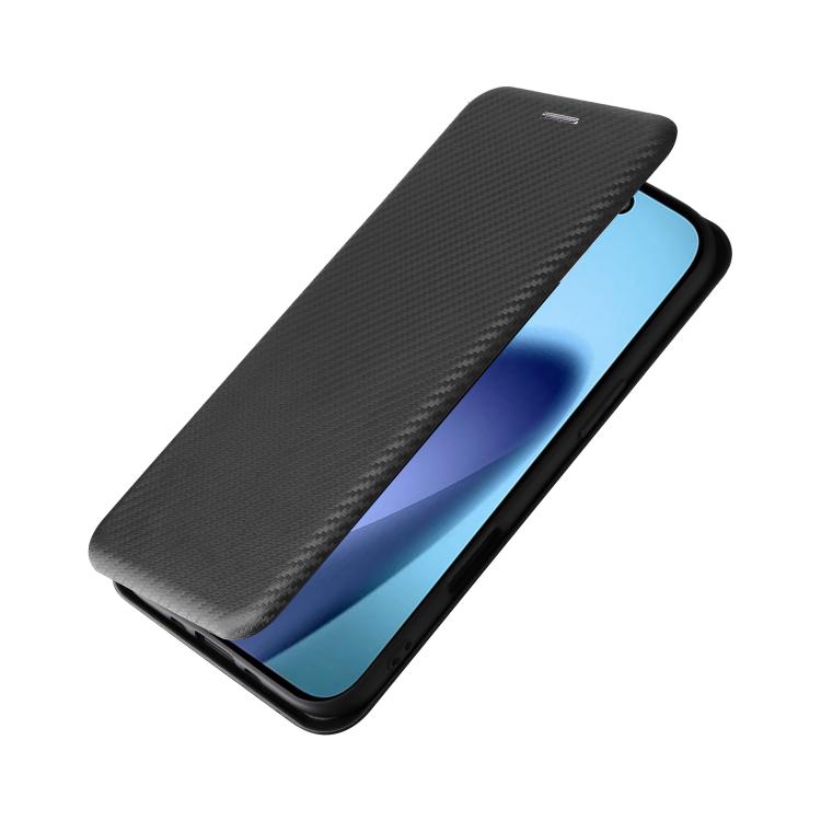 For iPhone Air Carbon Fiber Texture Flip Leather Phone Case