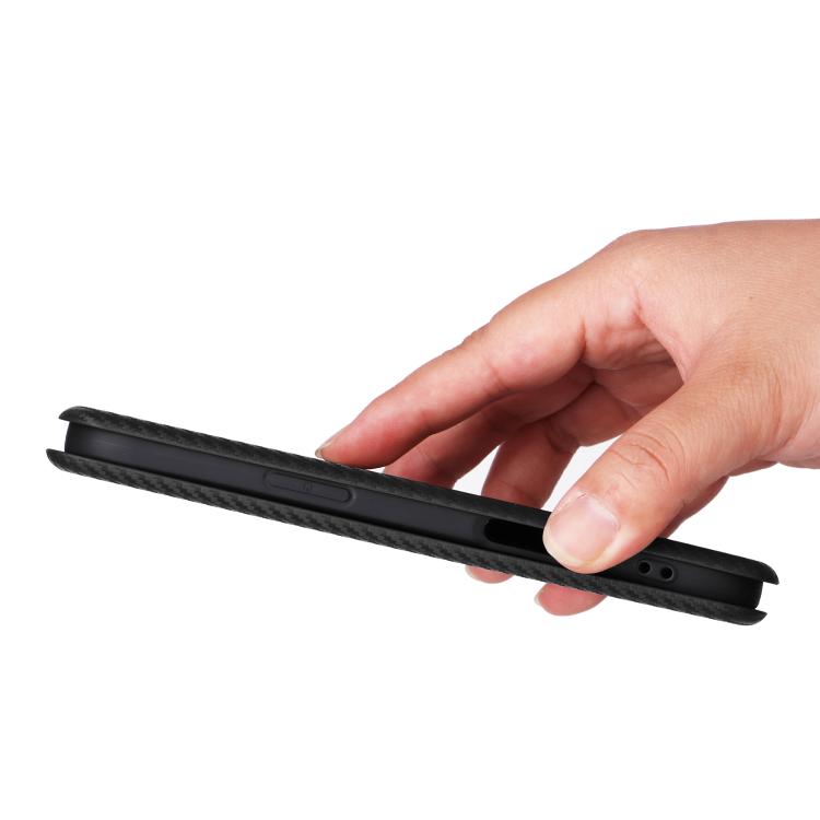 For iPhone Air Carbon Fiber Texture Flip Leather Phone Case