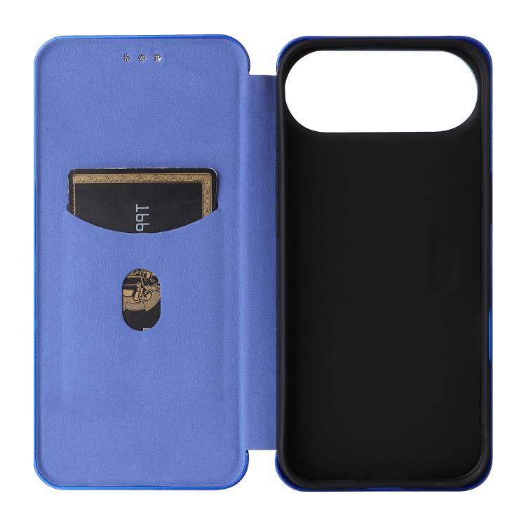 For iPhone Air Carbon Fiber Texture Flip Leather Phone Case