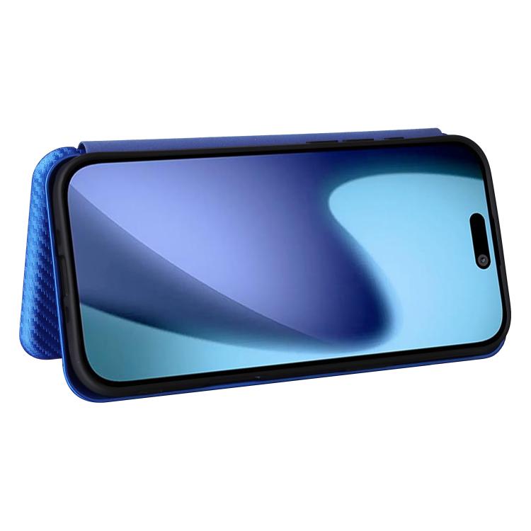 For iPhone Air Carbon Fiber Texture Flip Leather Phone Case