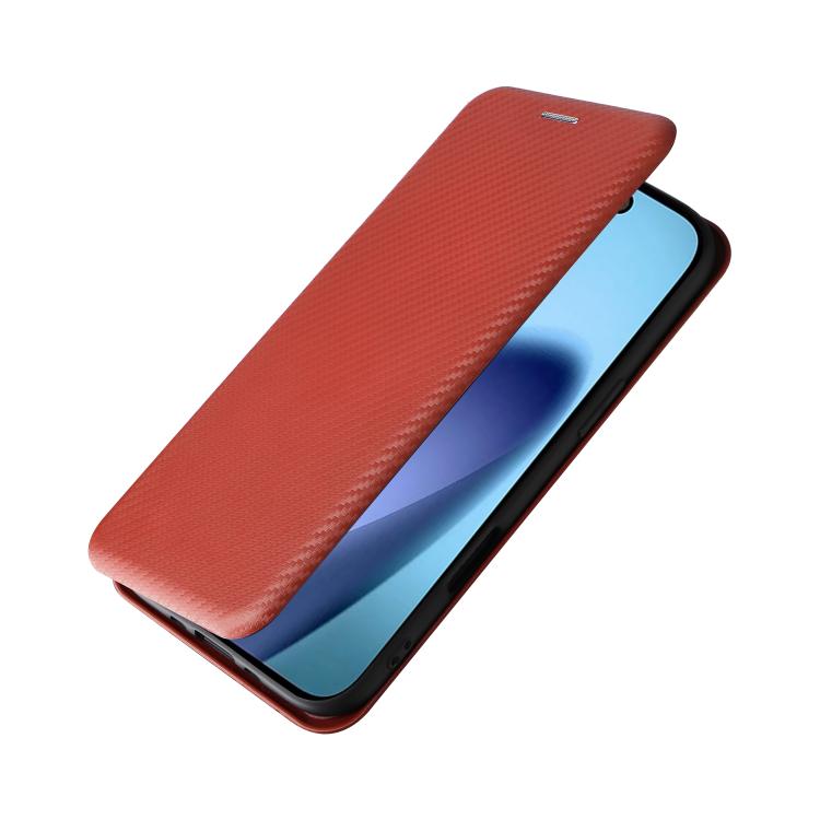 For iPhone Air Carbon Fiber Texture Flip Leather Phone Case