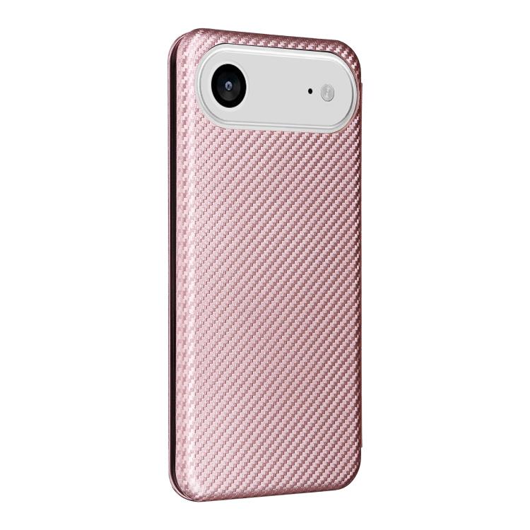 For iPhone Air Carbon Fiber Texture Flip Leather Phone Case