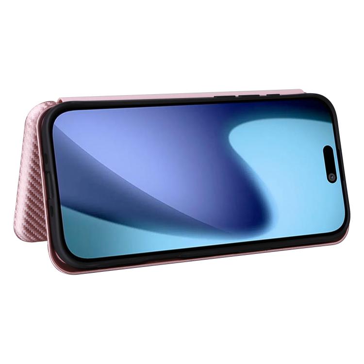 For iPhone Air Carbon Fiber Texture Flip Leather Phone Case
