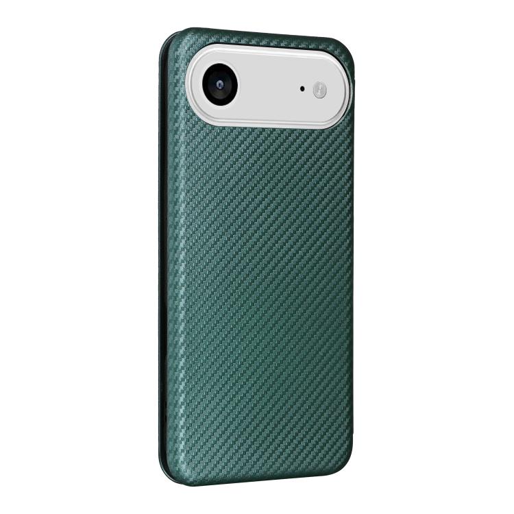 For iPhone Air Carbon Fiber Texture Flip Leather Phone Case