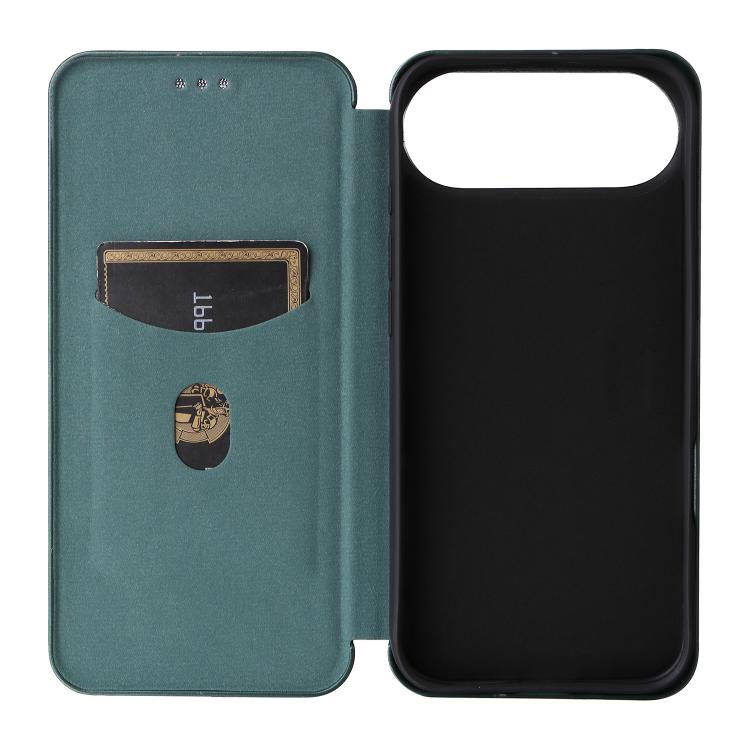 For iPhone Air Carbon Fiber Texture Flip Leather Phone Case