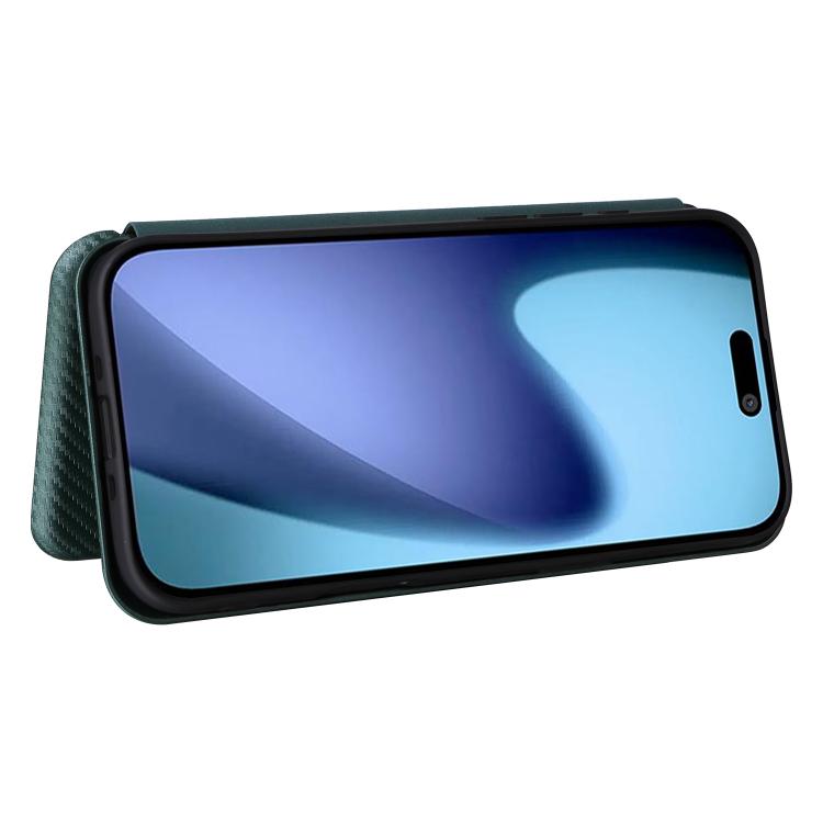 For iPhone Air Carbon Fiber Texture Flip Leather Phone Case