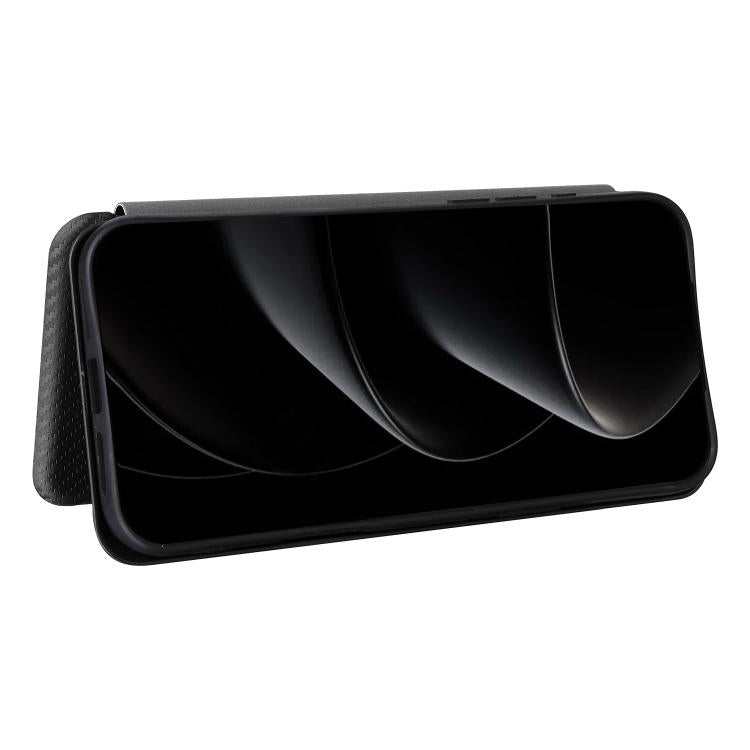 For iPhone 17 Pro Carbon Fiber Texture Flip Leather Phone Case