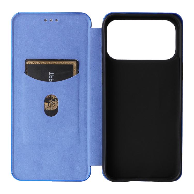 For iPhone 17 Pro Carbon Fiber Texture Flip Leather Phone Case