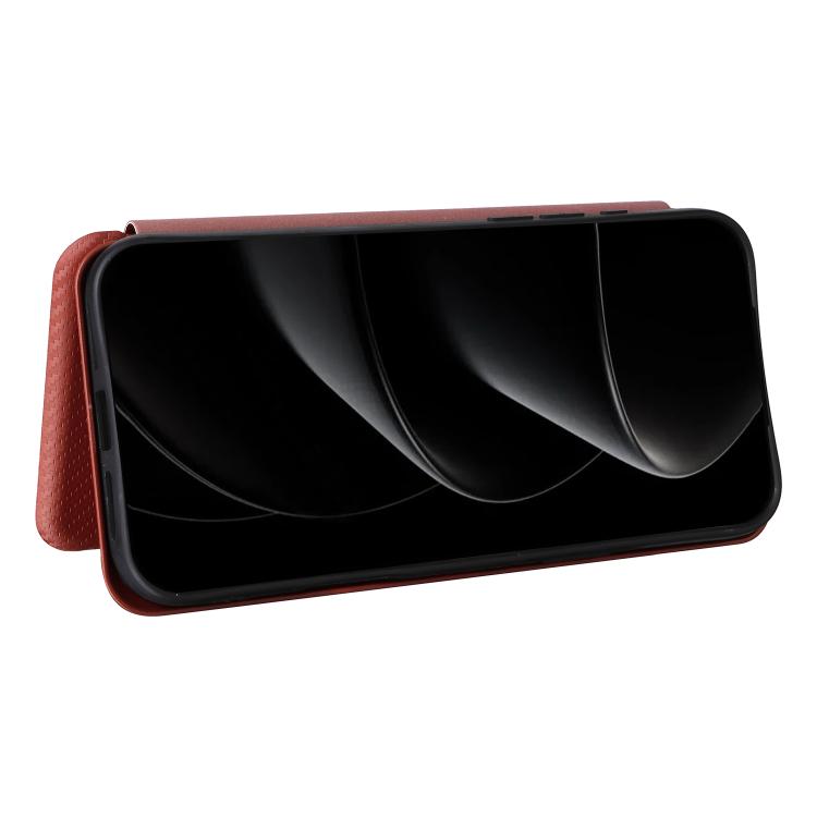 For iPhone 17 Pro Carbon Fiber Texture Flip Leather Phone Case